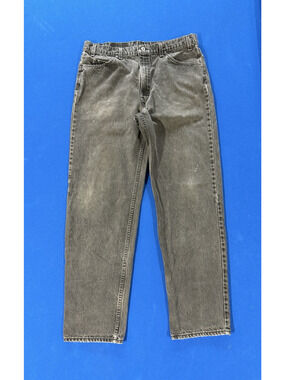 VTG 1990s Levi’s 550 Relaxed Fit Orange Tab Jeans Size 40x32 USA Faded Black Y2K